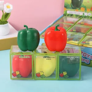 Jouet anti-stress FuYi en caoutchouc, simulation de légumes verts, piment et poivron rouge, créatif, objet décoratif - Product Image 2