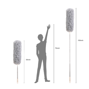 Jesun Vente en gros de plumeaux de nettoyage extensibles en microfibre, lavables, réutilisables, plumeaux rétractables pour le nettoyage - Product Image 6
