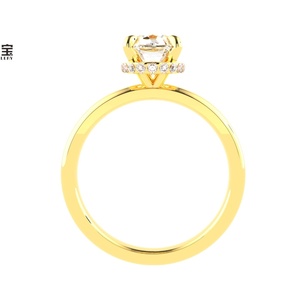แหวนหมั้นเพชรแล็บโกรว์ทองคำแท้ 14K 18K หรูหราสำหรับผู้หญิง ได้รับการรับรองจาก IGI เพชรแล็บโกรว์ 2 กะรัต VVS เครื่องประดับเพชร - Product Image 3