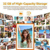 Cadre photo numérique Wi-Fi OEM 10,1 pouces, écran tactile HD IPS 1280x800, cadre photo intelligent Cloud avec batterie, vente en gros