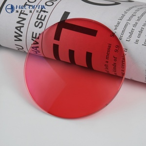 Lentes Ópticas H&C Optik, Bajo MOQ, 1.56 Fotocromáticas HMC, Lentes Ópticas al por Mayor, 72 mm de Diámetro, Revestimiento Rojo - Product Image 1