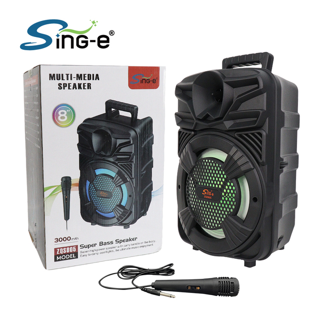 Sing-e ZQS805 Factory Direct High Volume Outdoor Blue Tooth Speaker with Mic Customizable PA System for Street Vendors & Events