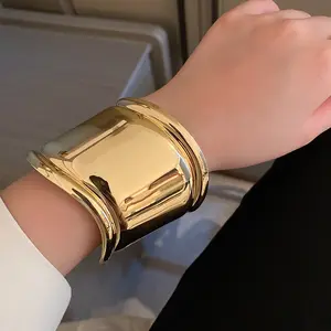 Kaimei модные ювелирные изделия металлический браслет Модный преувеличенный креативный браслет новый дизайн открытые манжеты золотой/серебряный браслет