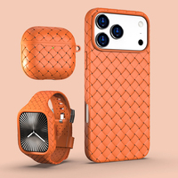 Coque de Téléphone TPU Anti-Choc Design à Motif Tissé pour IPhone 17, Housse de Luxe Funda IPhone 16 Pro Max Xr X 7 8 11 12 14 15