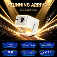 Proyector Junuo HY320MAX 1080P, 400 ANSI Lúmenes, Decodificación 8K, Android, Altavoces Integrados, Conexión a Internet, Enfoque Automático Completo, Keystone