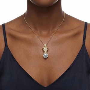 Collana Hiphop Cool Leopard Moissanite in Argento Sterling 925 Placcato Oro 14K con Ciondolo Unisex per Uso Quotidiano - Product Image 4