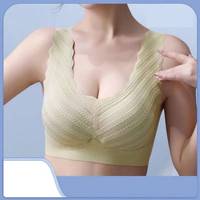 Soutien-gorge de sport une pièce sans coutures avec coussinets intégrés, effet liftant et anti-affaissement, et contrôle des poignets latéraux