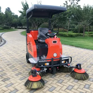 Electric Battery Ride On Floor Sweeper Four Wheel Steering Road Sweeper Cleaning Machine Road Sweeper