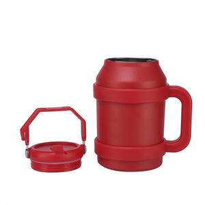 Vaso Gigante con Asa Antideslizante y Aislamiento al Vacío de Acero Inoxidable 304, Taza con Pajita Antiderrames, Regalo Empresarial - Product Image 3