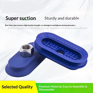 Ventosa de vacío ovalada de tira larga con inserto metálico, resistente al desgaste y a altas temperaturas para manipuladores robóticos, serie SAOF / SAOB - Product Image 5