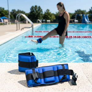 Bande de résistance aquatique réglable en EVA bleue pour l'entraînement de natation et les exercices en piscine - Product Image 1