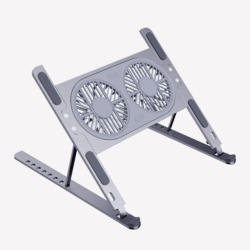 2023 Summer Laptop reduce TEMP aluminium alloy double fans cooling pad laptop cooler stand