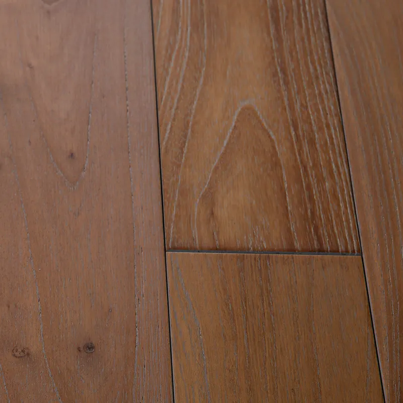 American Versailles OKAN plancher en bois massif intérieur imperméable couleur noyer foncé plancher en bois dur à chevrons