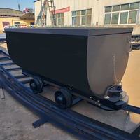 Chariot minier automatisé Wanfeng à carrosserie fixe, capacité 1,38t, 0,55m, force de traction 60 KN, pompe, angle de déchargement 40°