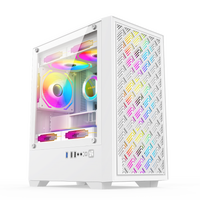 Boîtier de jeu vertical mini-tour Micro ATX OEM en verre et maille blanc avec refroidisseur liquide 240 USB3.0