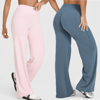 Leggings de yoga taille haute pour femmes grandes tailles, coupe droite et ample, évasés, pour l'entraînement – Meilleures ventes