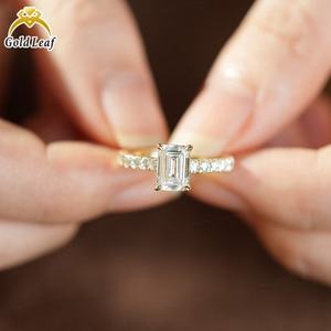 Goldleaf 4 Carat Lab Grown Emerald Cut Engagement <b>Diamond</b> <b>Ring</b> 14K 18K White Gold IGI/ Certified D Color Wedding <b>Rings</b> - Product Image 2