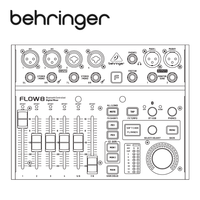 Console de mixage numérique Behringer FLOW 8 à 8 entrées, Bluetooth 4.0, télécommande double mode, interface audio USB 10x2, préamplis Midas, alimentation fantôme 48V