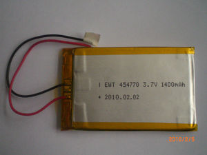 Литий-полимерный аккумулятор EWT 454770 <span class=keywords><strong>3</strong></span>.7В 1400мАч 5.18Втч (25г) с <span class=keywords><strong>3</strong></span>-жильным предварительно подключенным кабелем для миниатюрных носимых устройств, микросенсоров и малогабаритной умной электроники - Product Image 4