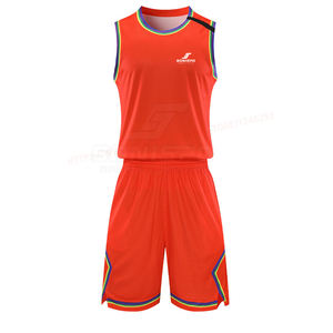 Ensemble de vêtements de sport de basket-ball pour hommes professionnels uniforme Anti-rides en Polyester Durable avec Logo imprimé grande taille nouveau modèle - Product Image 1
