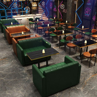 Vente en gros d'usine : Ensembles modernes de banquettes, tables et chaises pour restaurants, bars et clubs, en cuir, pour mobilier commercial