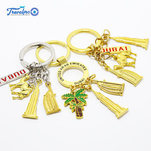 Portachiavi Souvenir turistico personalizzato 3D Dubai in lega di zinco doppio lato <span class=keywords><strong>Burj</strong></span> Khalifa Dubai Souvenir portachiavi - Product Image 4