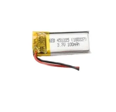 Mini Capacity Rechargeable LithiumイオンLipo Battery 3.7V 451225 100mAhためGPS