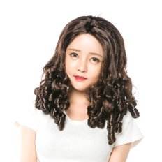 Parrucca da donna marrone scuro da sera accessorio elegante per eventi - Product Image 1
