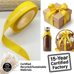 Cinta de Tencel Ecológica de Lujo, Cinta de Lyocell Suave Similar a la Seda para Envolver Regalos, Cinta Sostenible con Logotipo Personalizado Impreso, Venta al por Mayor - Product Image 6
