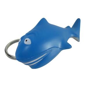 Porte-clés anti-stress en forme de requin bleu de dessin animé avec logo personnalisé, cadeau promotionnel souple et moelleux pour les cadeaux d'entreprise - Product Image 4