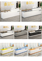 Comptoir de réception moderne pour entreprise - Mobilier commercial - Mobilier de bureau - Bureau au design simple - Comptoir de caisse