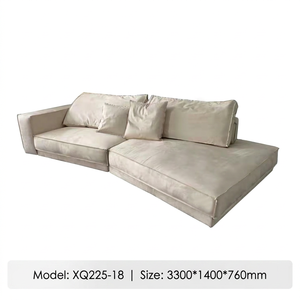 Conjunto de Sofás Curvos Artísticos Modernos, Sofá de Tela con Forma Orgánica de Lujo, Muebles Minimalistas Creativos para Sala de Estar, Sofá Grande en Forma de Arco - Product Image 6