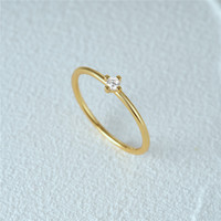 Bague de mariage pour femme en or massif 14 carats, exquise et compacte pour un usage quotidien, un cadeau pour les fêtes ou juste pour le plaisir