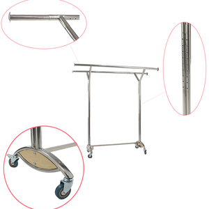 Appendiabiti in metallo Boutique alta durata durevole scaffalature appendiabiti per negozio di abbigliamento - Product Image 3