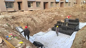Caisse de drainage vierge 40T 50T pour module de récupération d'<span class=keywords><strong>eau</strong></span> de pluie, réservoir de stockage souterrain pour la rétention des eaux de pluie de la ville Sponge - Product Image 6