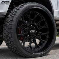 Vente flash - Roues en alliage forgé personnalisées noires de 22, 26 et 28 pouces, 8x6.5, 8x170, 8x180 pour Ford RAM Full-Size Pickup
