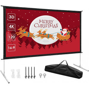 Pantalla de proyección de pliegue rápido de 120 pulgadas 16:9, pantalla de proyector de películas para exteriores, pantalla de proyección portátil - Product Image 6