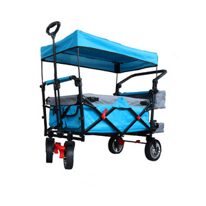 अनुकूलन योग्य फोल्डेबल फोर-व्हील गार्डन टूल हैंडकार्ट्स आउटडोर गतिविधियों के लिए ट्रॉली और हैंडकार्ट्स - Product Image 4