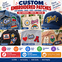 Écussons en tissu brodés personnalisés pour vestes, chapeaux, sacs, uniformes, logo personnalisé, à coudre, transfert thermique, badges adhésifs