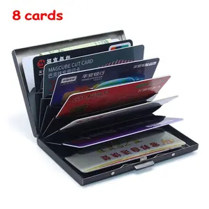 Stainless Steel Antimagnetic Card Holder Women Metal Credit Card Business Card Case Organizer Purse Men Wallet Tarjetero Hombre