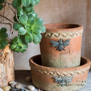 กระถางดอกไม้ทรงรีสีแดงแบบใหม่  ดอกไม้ประดิษฐ์  สไตล์เรโทรอเมริกัน  สไตล์ยุโรป  สไตล์ชนบท  ขนาดใหญ่  สำหรับตกแต่งสวน - Product Image 1