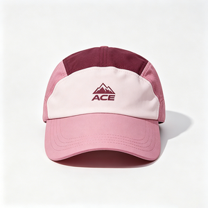 Unisex Color Block Quick Dry Canvas Running Cap ACE Mountain Logo Lightweight Breathable 5-Panel Baseball Cap Outdoor Cycling - Product Image 2