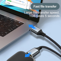 Câble USB-A vers un câble de données 3.0 à double interface pour connecter les deux extrémités et permettre la transmission bidirectionnelle, câble adaptateur