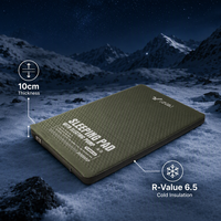 [Borderless Camping] Matelas Gonflable Militaire d'Extérieur Portable pour Camping et Randonnée Simple/Double