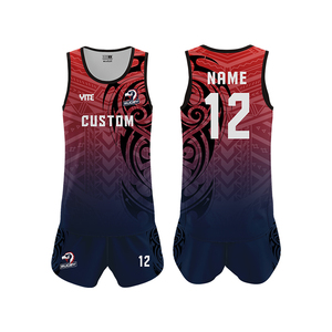 Camiseta de fútbol táctil personalizada de alta calidad al por mayor nuevo diseño camiseta de fútbol táctil roja maorí para hombre - Product Image 1