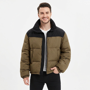 Chaqueta acolchada de talla grande cálida con burbujas de invierno al por mayor con cuello levantado y cremallera diseño superior ligero carcasa de Cachemira empaquetable - Product Image 1