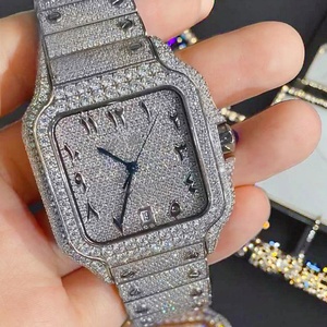 Luxury Jewelry Watch Wholesale Supplier Mens Fully Encrusted Watches Moissanite Can Pass Purity Tester High <b>End</b> Watches - Product Image 5