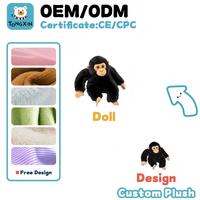 Fabricant de jouets en peluche personnalisés de haute qualité, adorable gorille en peluche noir, figurine en peluche, jouets en peluche personnalisés OEM ODM