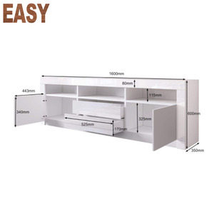 New Design Modern Simple UV High Gloss <strong>TV</strong> Stand LED Light <strong>TV</strong> <strong>Wall</strong> <strong>Cabinet</strong> Wood <strong>TV</strong> <strong>Cabinet</strong> - Product Image 5