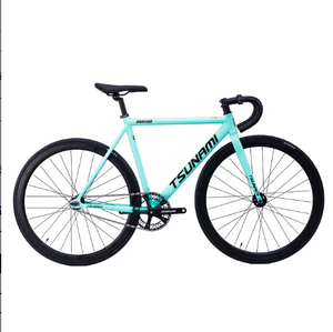 Vélo de course à une vitesse TSUNAMI SNM100 <span class=keywords><strong>Fixie</strong></span> avec cadre en alliage d'aluminium, fourche et pédales en aluminium, léger - Product Image 3